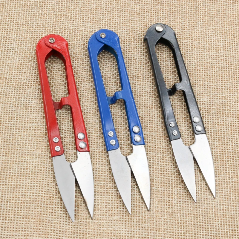 Neue Nützliche Edelstahl Stich U-Form Verwenden Schere Cut Angelschnur Trimmen Nipper Ätherisches Kreuz Zubehör 10,5 cm