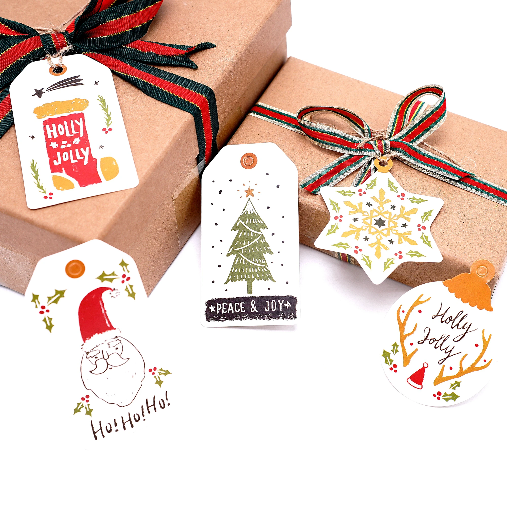 

Christmas Gift Tags,Paper Gifts Tags Printing Merry Chirstmas Christmas Decor Party with Rope 50pcs/lot