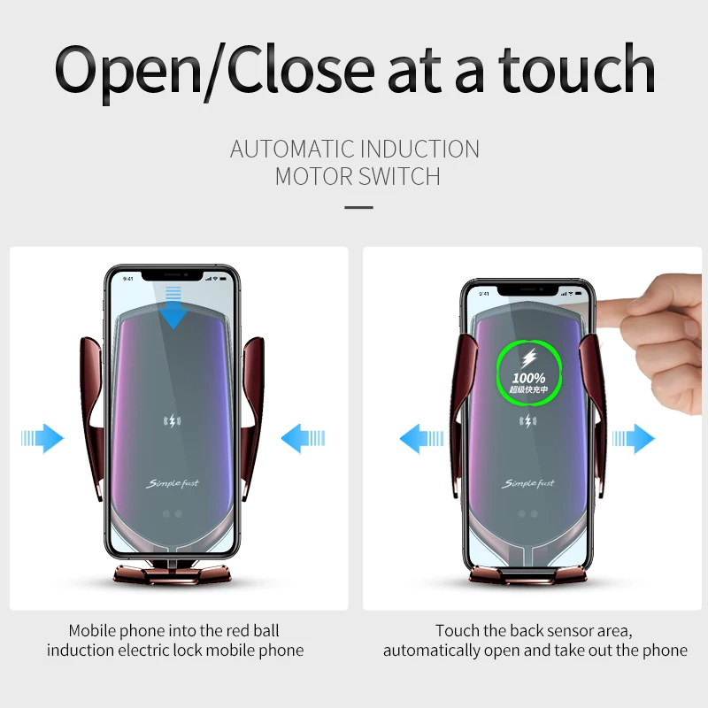 Eonline 3D vehicle-mounted mobile phone wireless charging bracket Infraredmagnetic absorption universal all mobile phone