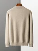 Men's Thick 100% Cashmere Sweater Mock Neck Basic Pullover Autumn Winter Smart Casual Cashmere Knitwear Soft Warm Clothing Tops 3