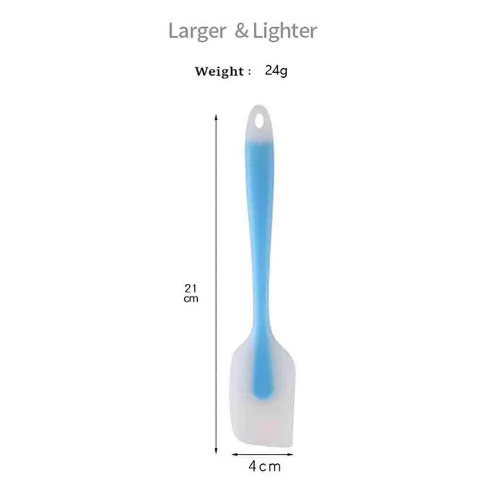 Silicone Scraper Cream Scraper Cake Baking Tool 1PCS Semi Transparent Handle High Temperature Resistant Pastry Tools silicone spatula silicone scraper cake scraper cake spatula kitchen spatula silicone cookware