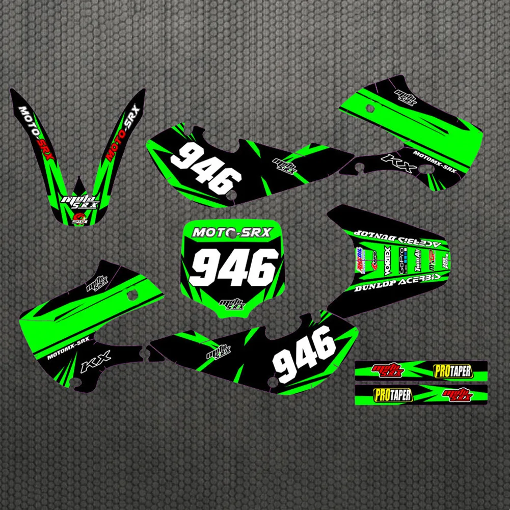 Graphics decal kit KX65 USAグリーンフラッグレーシンググラフィックスフィットカワサキKX 65 9922