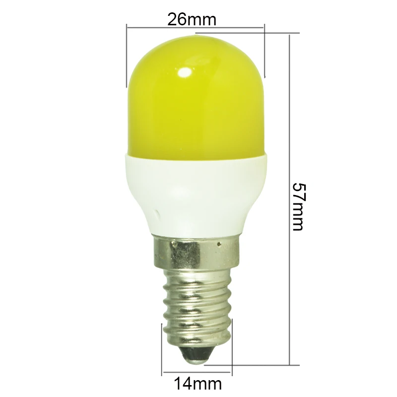 앰폴레타 LED 전구 E14 12v 24v 36v 110v 220v 미니 2W T26 컬러풀 장 크리스마스 야간 조명 12볼트 110v 220v 캔들 램프