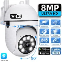Caméra Wifi 8MP, caméra de surveillance IP sans fil, moniteur vidéo, vision nocturne, suivi des personnes, audio bidirectionnel, moniteur pour bébé intelligent pour la maison 1