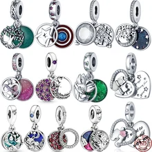 925 prata esterlina clássico colorido zircon duplo anel série encantos caber pandora original pulseiras pulseira fazendo jóias femininas