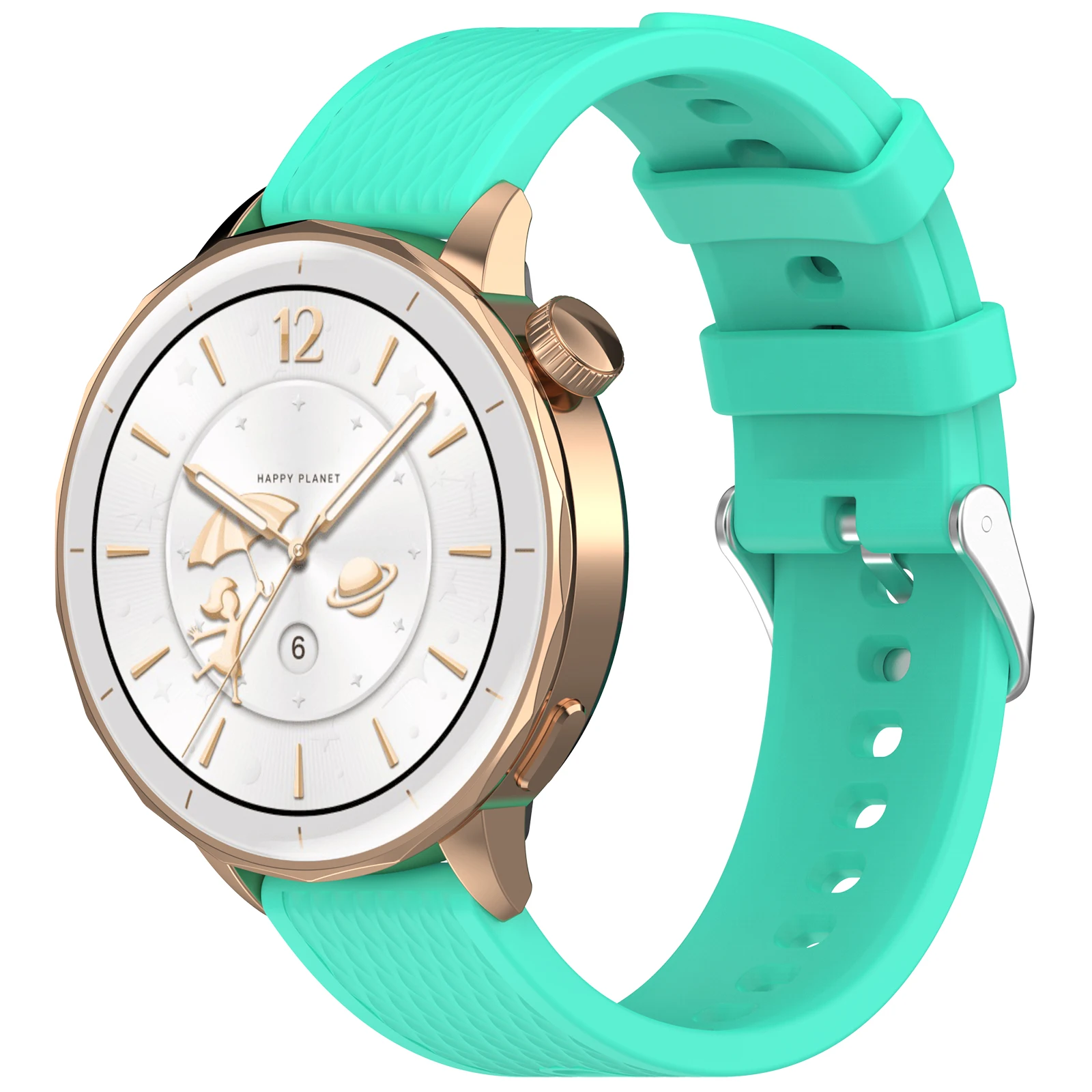Classic 18mm Skin-friendly Diamond-patterned Silicone Strap