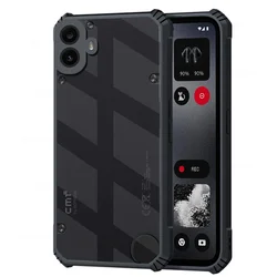 Clear Acrylic Shockproof Armor Back Cover Case - Hard PC+TPU Material - CMF Phone One (Black)