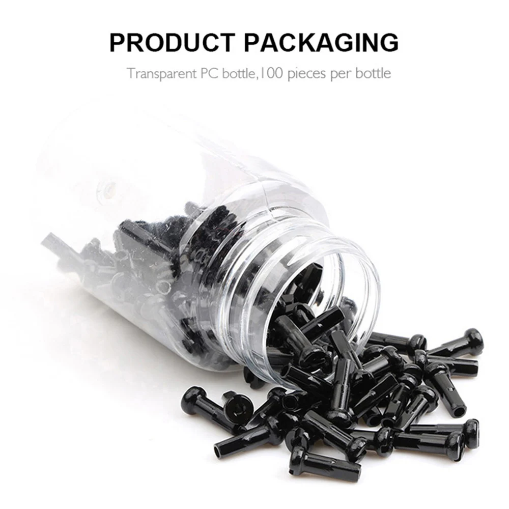 GUB 100PCS Bicycle Spoke Nipples 14mm MTB Road Bike Rim Cap Bicycle 14G/2mm Spoke Cover Wheel Rim Cycling Accessories