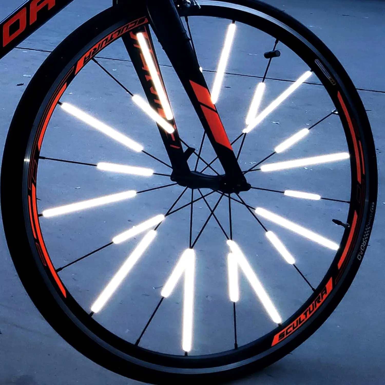 Bike Accessories Bicycle Spokes Bicycle Wheel Spoke Reflector Skin Waterproof Reflective Safety Warning Spoke Lights Covers Night Cycling Riding 360&deg; Visibility