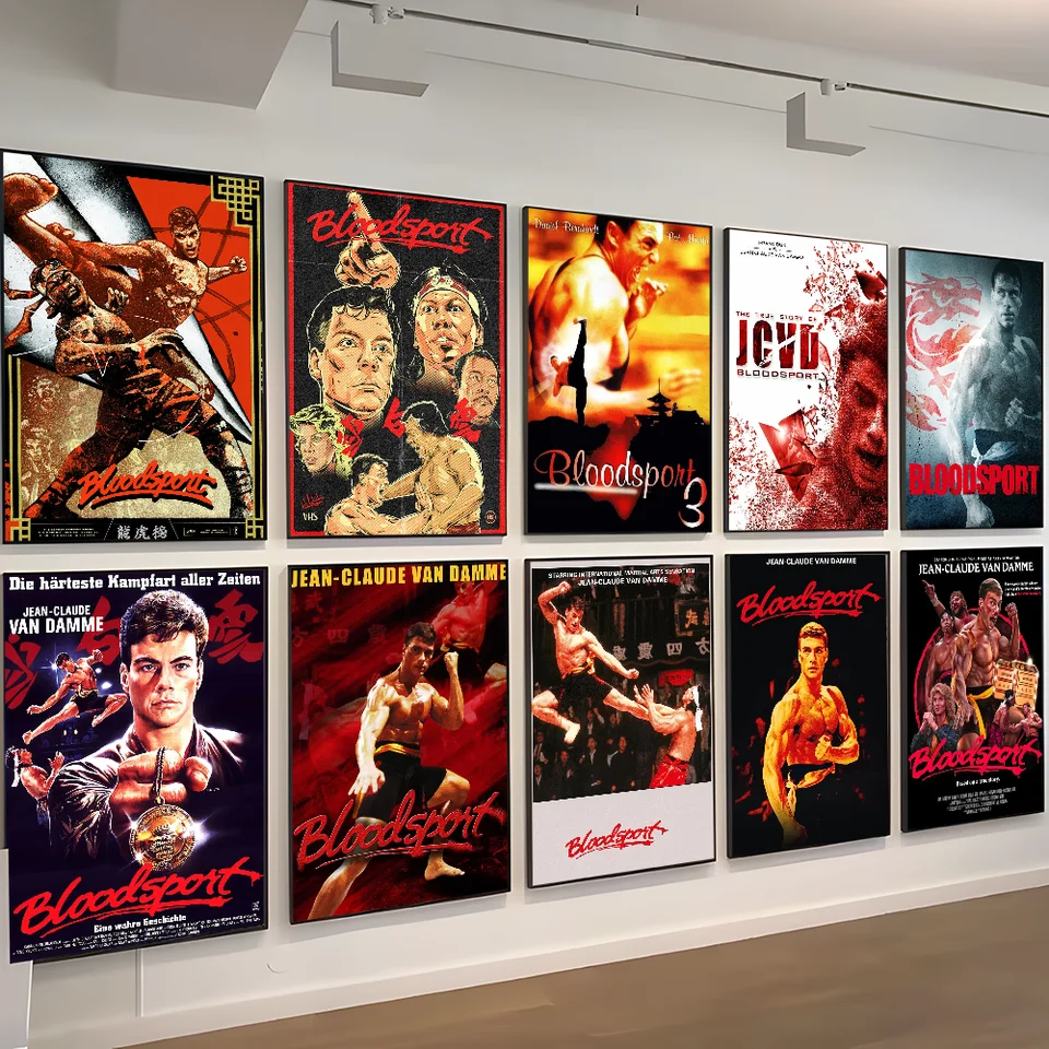 Movie Bloodsport 1988 Jean-claude Kungfu Classic Movie Posters Vintage Room  Bar Cafe Decor Nordic Home Decor - AliExpress, image size:960x960