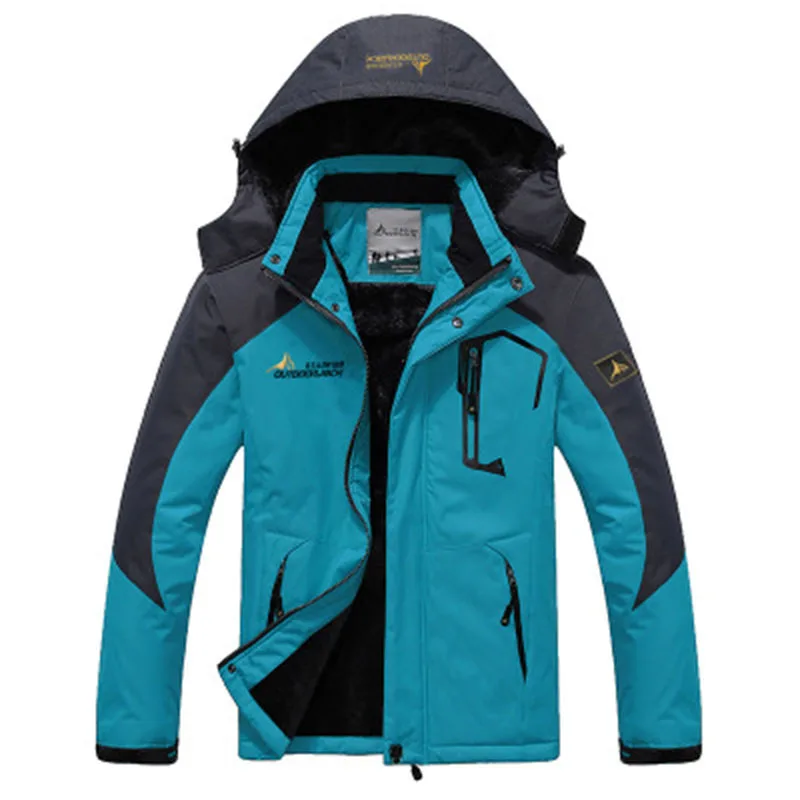 Men's  windproof cotton jacket Mountain Jackets Men Hiking Jackets Outdoor Removable Hooded Coats Snowboard Parka Winter Outwear