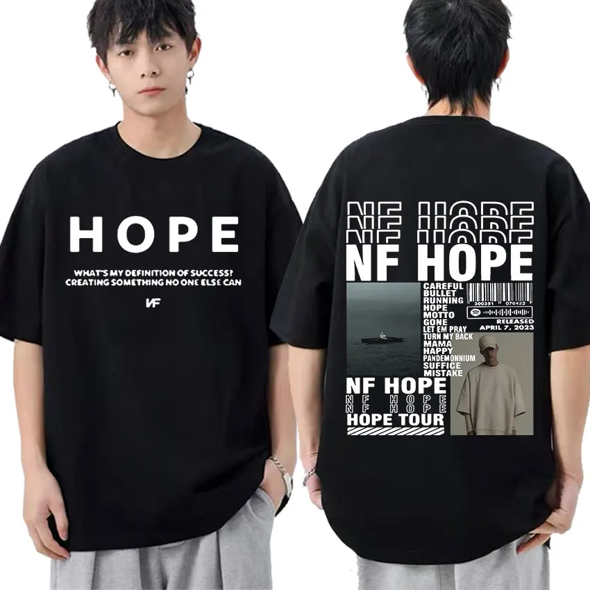 

Rapper NF Hope Album Tour 2024 Graphic T Shirt Men's Hip Hop Retro Style Gothic T-Shirt 100% Cotton Oversized Tshirts Streetwear