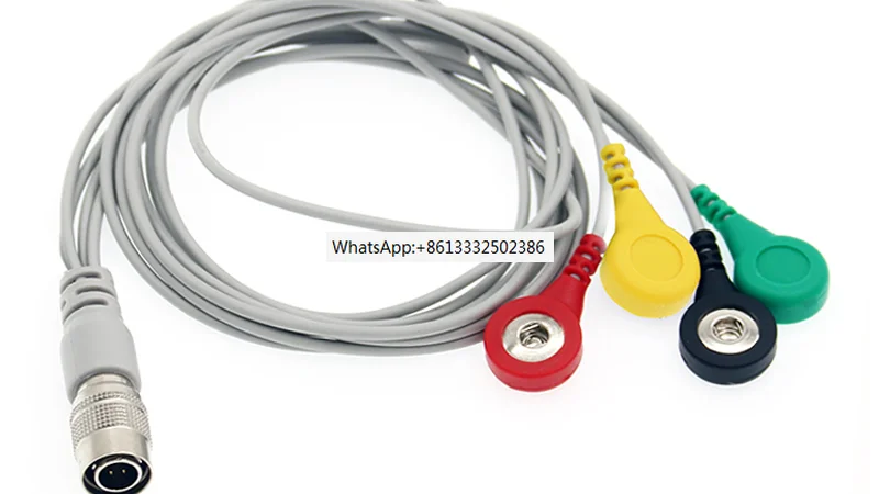 

PI Holter Cable 4 Lead ECG Leadwire IEC DIN3.85 Snap