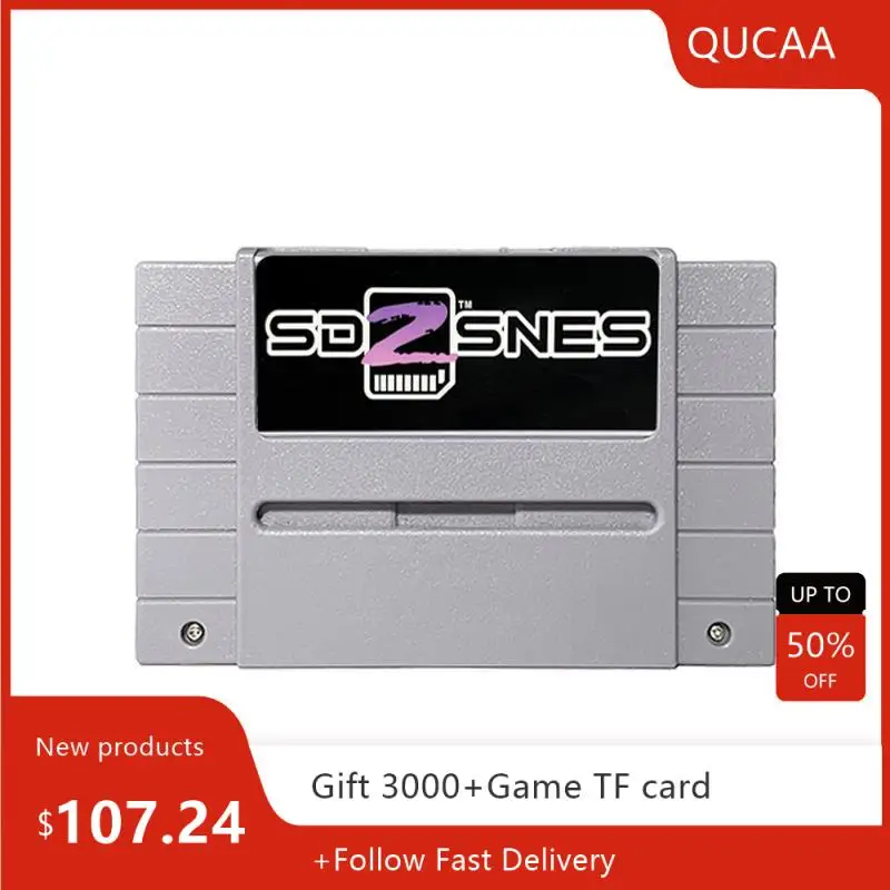 New SD2 Rev X Super SNES 3000 In 1 Game Cartridge For 16 Bit Game new-sd2-rev-x-super-snes-3000-in-1-game-cartridge-for-16-bit-game