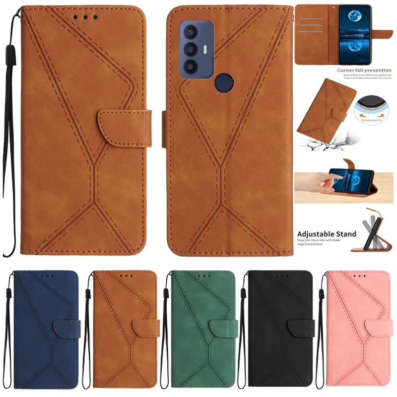 40Se Capa Per Tcl 40 Se Flip Case Tcl 40Se Fundas On Per Tcl 40 Se Tcl40Se Coque Leather Magnetic Phone Stand Portafoglio Cover Shell