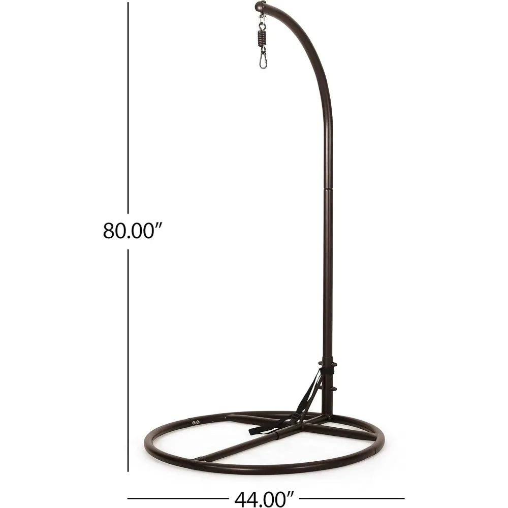 Tear Drop Hanging Chair with Stand, Cushion, for Patio Backyard Garden Livingroom Bedroom, Hanging Hammock Egg Chair 4