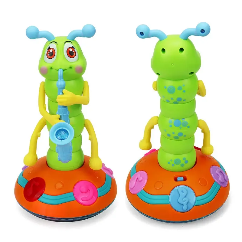 Electric Dancing Caterpillar Toy Children's Street Stall Toys Musical Twisted Bug Hot Sale Of The Season Hot Sale Cross-Border T