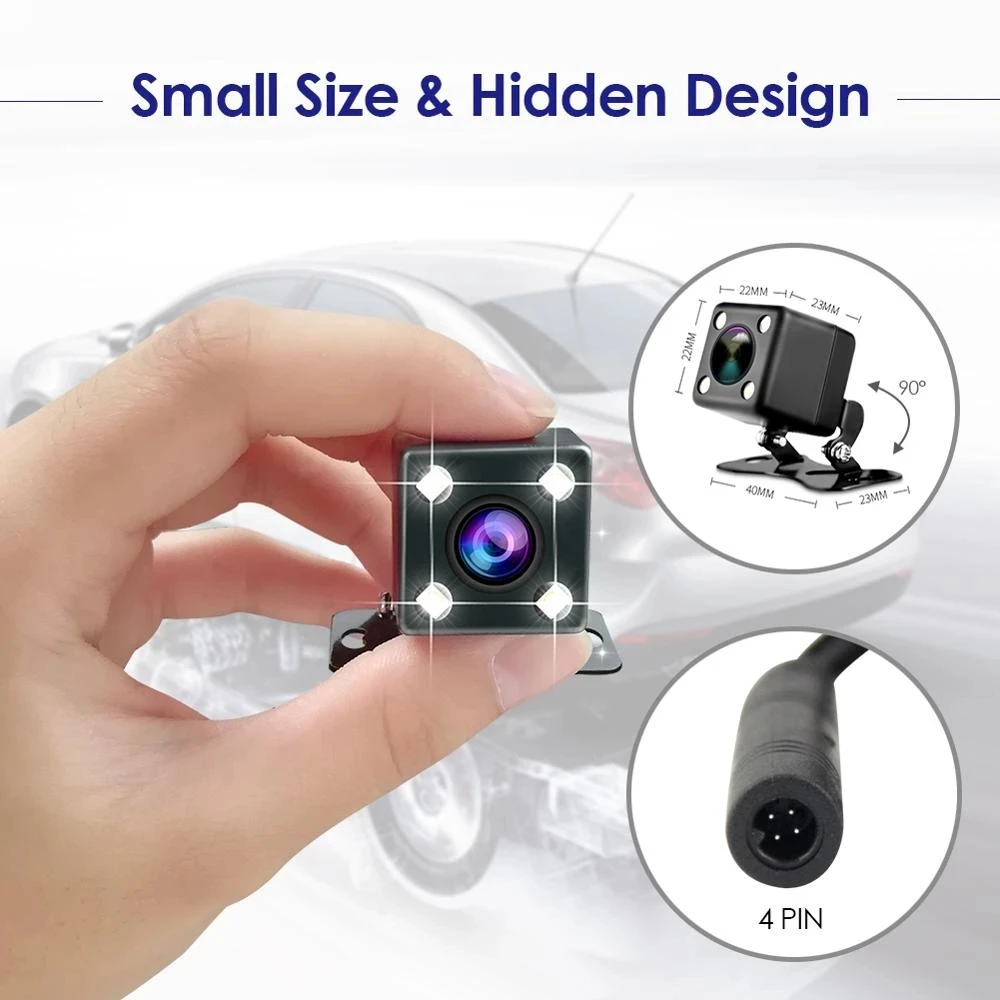 AZDOME 4Pin 2.5mm Car Rear View Camera For GS63H M06 Mirror Dash Camera Car DVR Video Recorder Waterproof Vehicle Backup Cameras