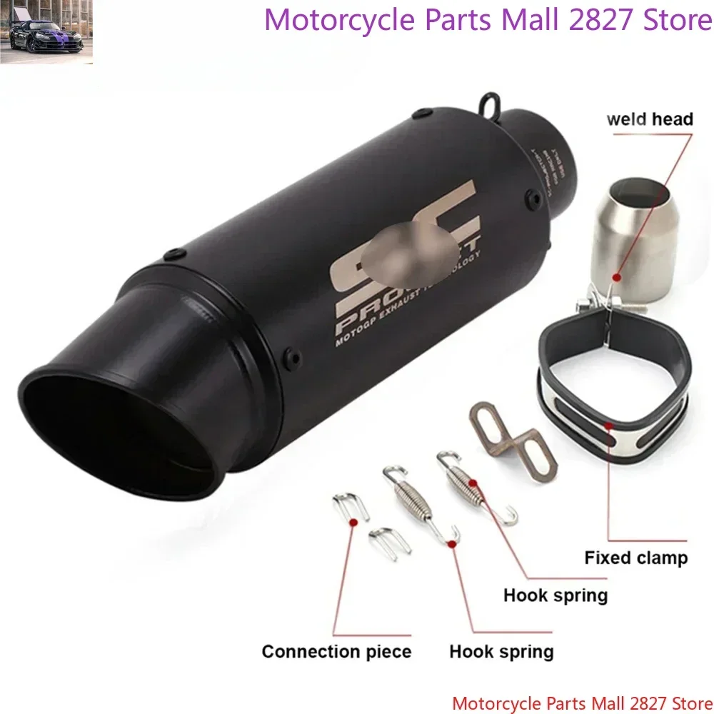 Motorcycle Exhaust Muffler 51mm Universal SC Motorcycle Exhaust Pipes Muffler Silencer Steel With DB Killer For Z800 Z900 R3 R25 CBR600 S1000RR MT07 MT09