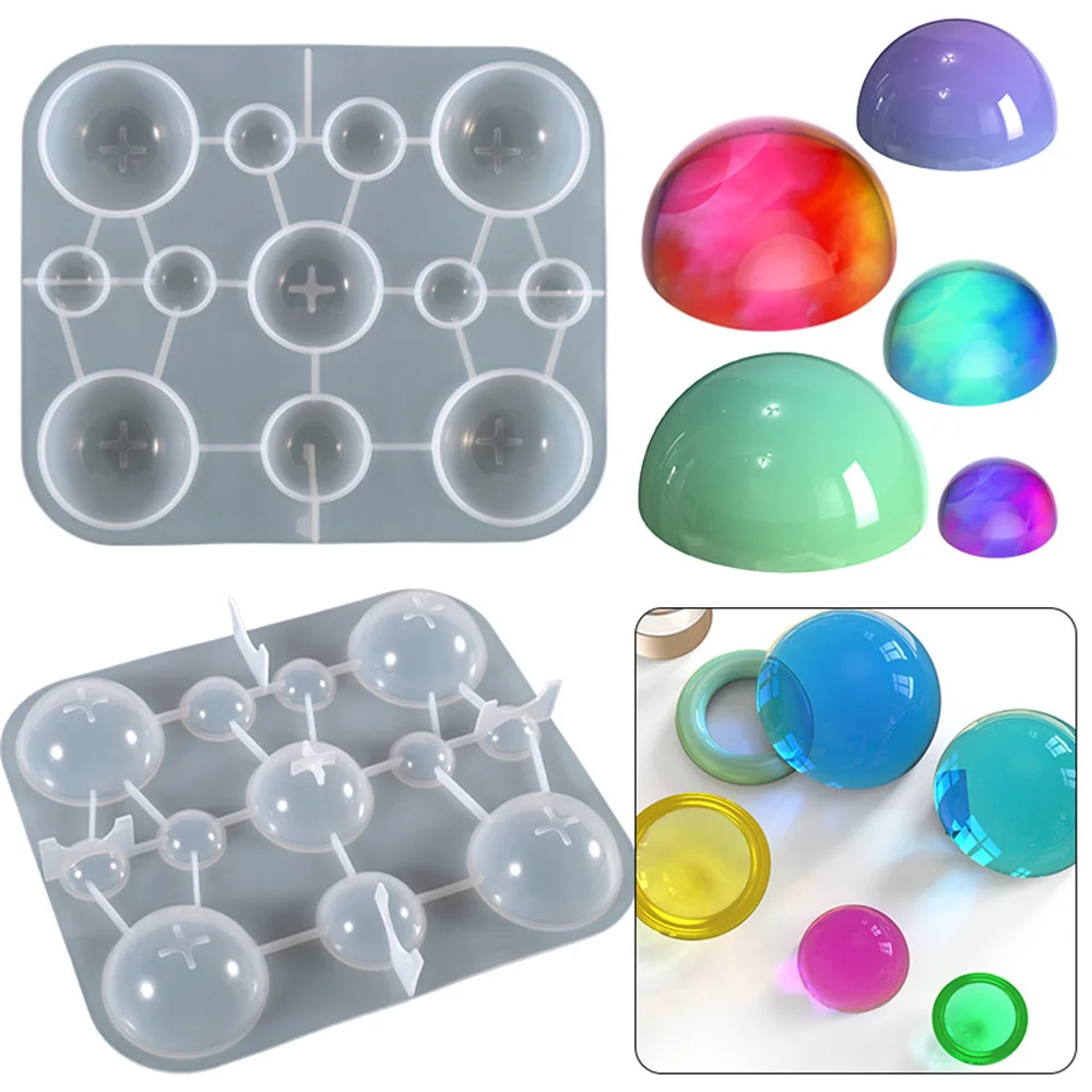 

Creative New DIY Crystal Drop Glue Mold Hemispherical Ice Tray Table Decoration Silicone Mould Cake Decoration Molds
