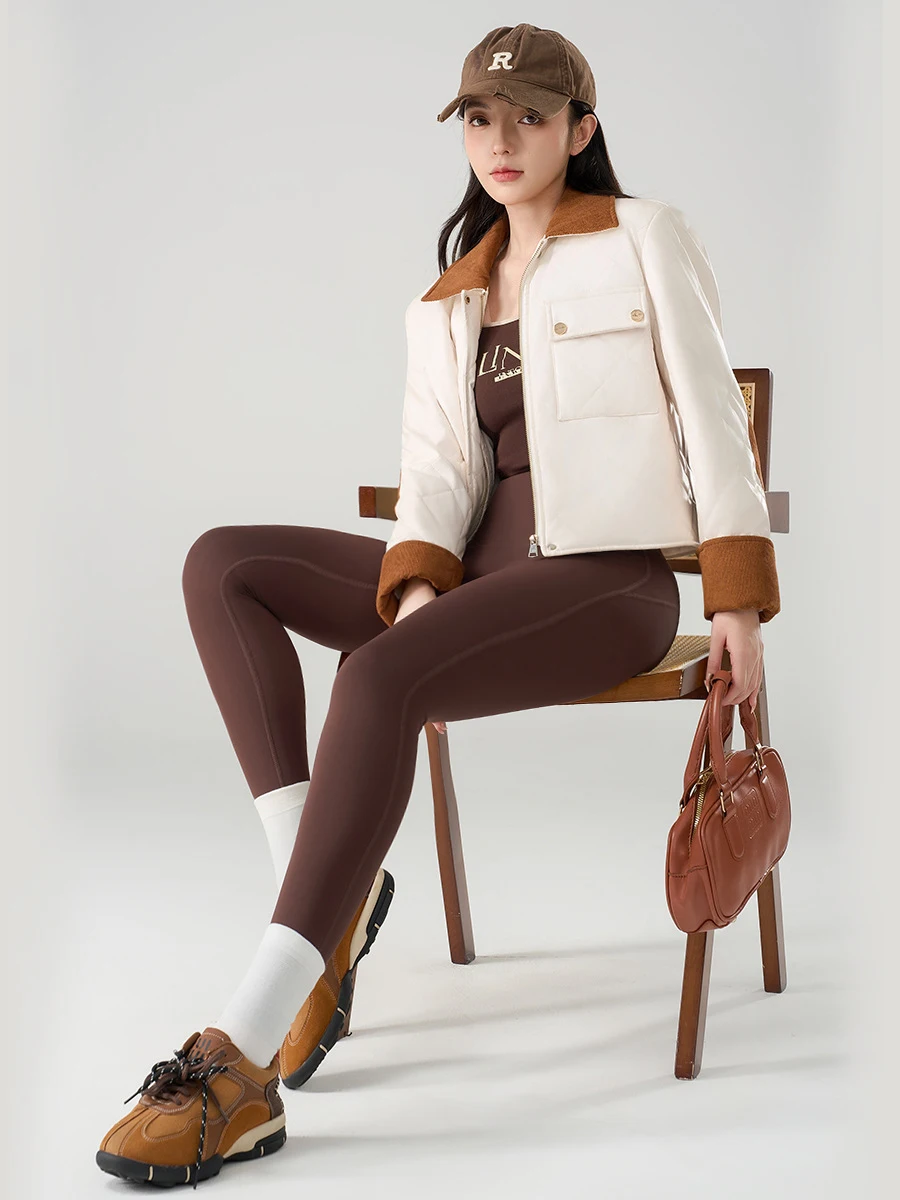 BIVIGAOS Autumn Winter 3D Butt Sharkskin Warm Yoga Leggings Women's Stretch Slim Brushed Light Fleece Fitness Sport Leggings Sa771365a09764ecaa3ab2fcc17fada9bI