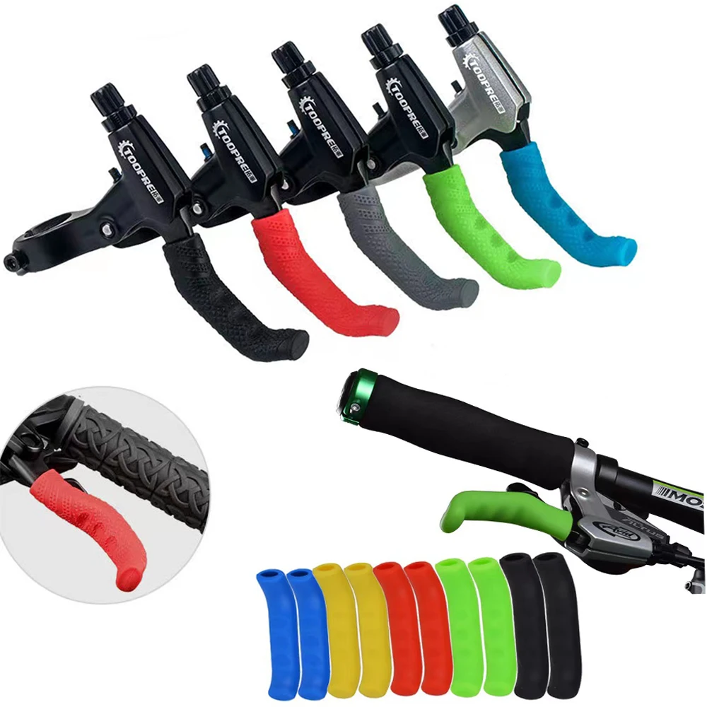 BicycleBrakeHandleCoverSiliconeMTBGripsBicycleHandlebarProtect