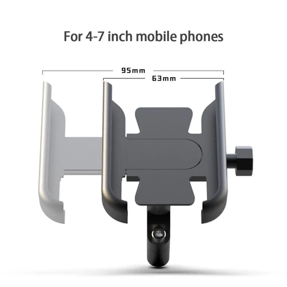 Aluminum Alloy Motorcycle Bike Phone Holder Universal Mirro Handlebar Mount Cell Phone GPS Bracket For 4-7 Inch Mobile Phones