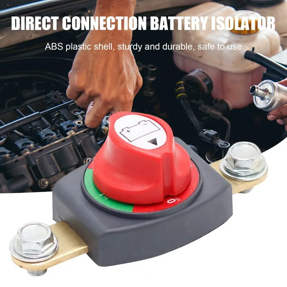 12-48V Top Post Battery Disconnect Switch 275A Continuous Power Cut Master Isolator Automotive Battery Cutoff Switch for Car battery switch