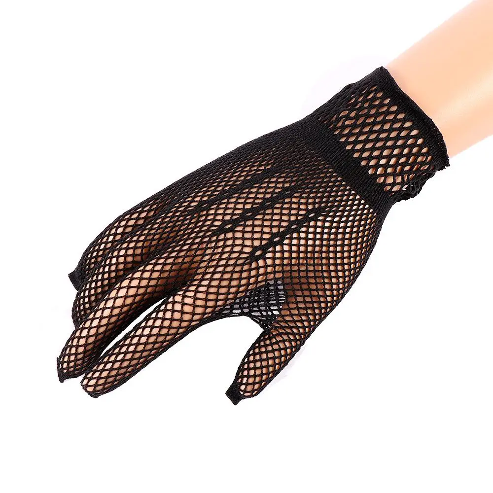 

Fishnet Mesh Nylon Solid Summer Women Gloves Mitten
