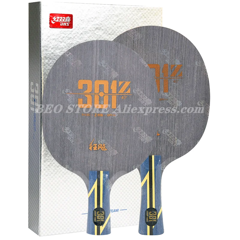DHS 301Z Hurricane Table Tennis Blade Racket (New Z Fiber Carbon) H301Z 301-Z 301 Z Original DHS Ping Pong Bat Paddle