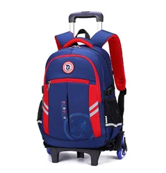 Children School Trolley Bags Wheeled Backpack for boy Kids School bags with wheels Travel Trolley Bag For boys Satchels Mochilas