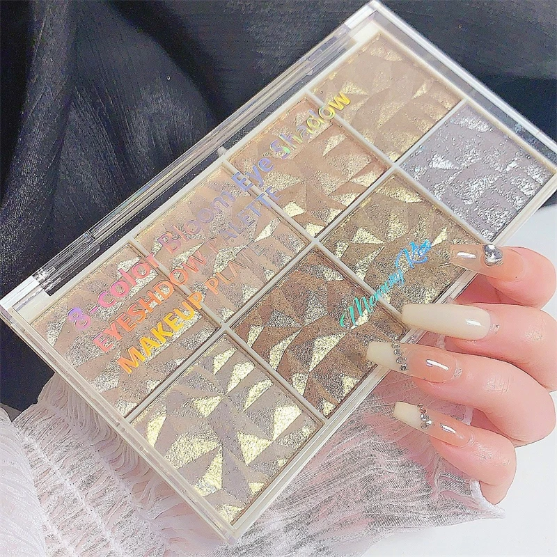 

8 Color Highlighter Eyeshadow Palette Long Lasting Shimmer Glitter Eye Shadow Makeup Palette Fashionable Eye Pigments Cosmetics
