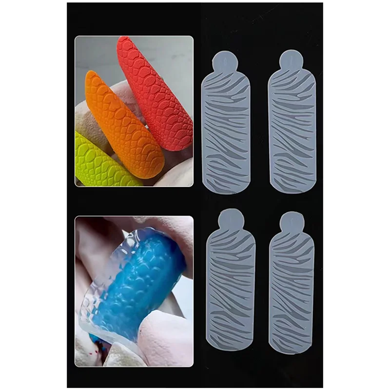 24Pcs Touch Reusable Silicone Molds for Dual Nails Forms Creating Relief Design on Nails Forms Acrylic Prolong Manicure Tool 6