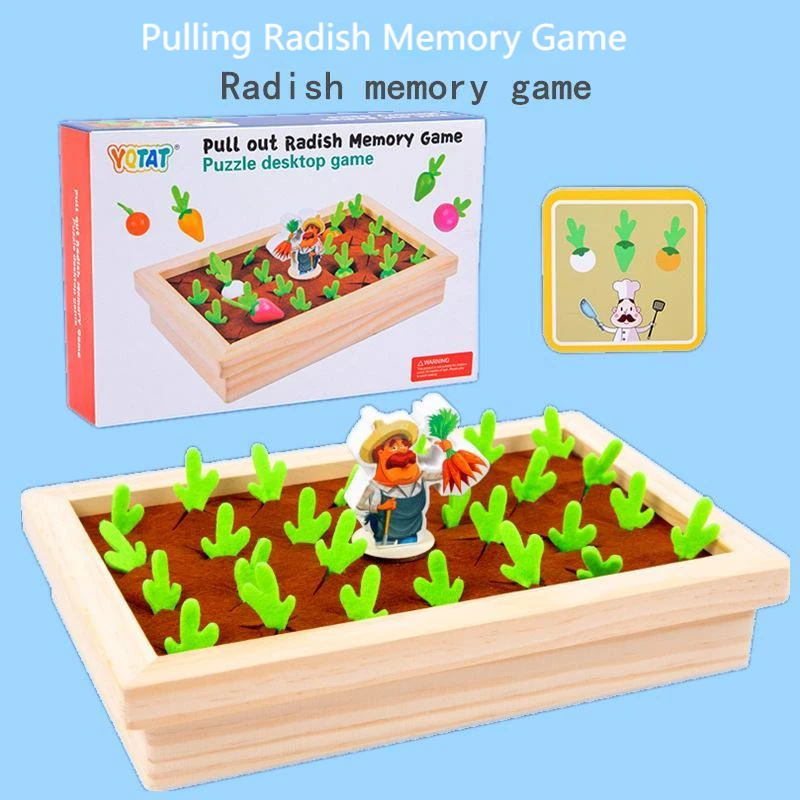 

Montessori Farm Turnip Table Games Infant Education Early Childhood Education Building Blocks Vegetable Memory Farm Toys