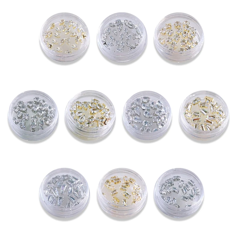 

Q1QD 20 Counts Crystal Rhinestones for Nail Art Craft Shining Crystals 3D Decorations Gems Nail Diamonds Set for DIY Crafts