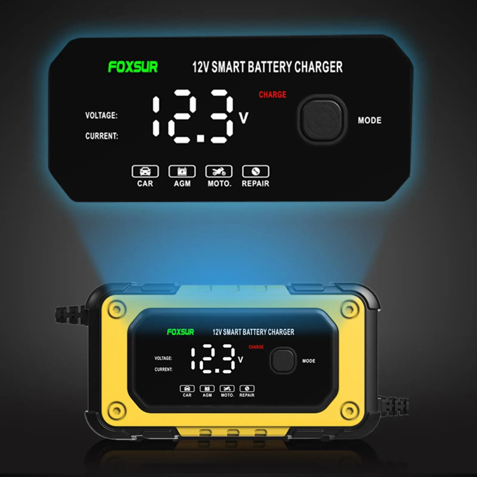 Car Battery Accessories Smart Car Battery Charger Trickle Charger for Van Agricultural Vehicles