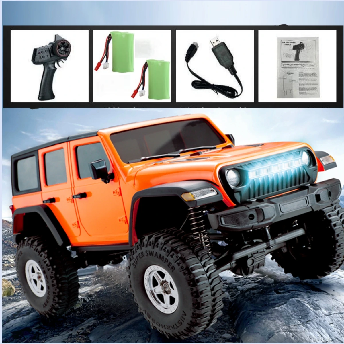 JJRC C8801 1:18 RC Jeep Model with 2Battery RC Car Full