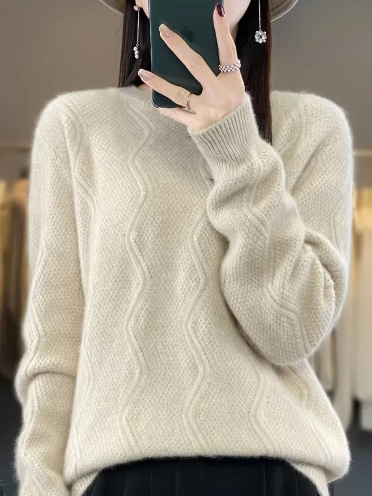 Locker gestrickter Pullover für Damen