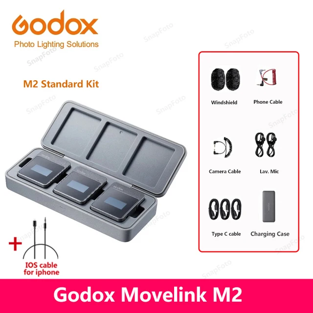 Godox MoveLink 2.4G MoveLink M2 M1 Microphone Transmitter/ Receiver Wireless Lavalier Mic for Phone DSLR vs Comica BoomX SYNCO 