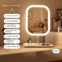 Rechargeable LED Vanity Mirror 3 Colors Dimmable Lights Touch Control Makeup Mirror Home Portable Cosmetic Makeup Mirror - Image 6