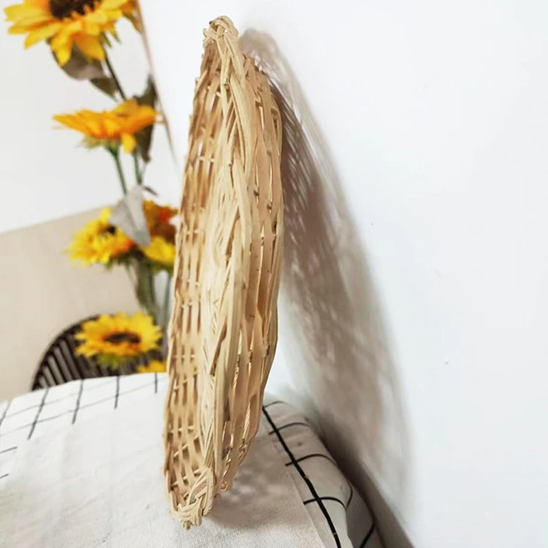 8 Pack Bamboo Paper Plate Holders 10 Inches Reusable for Dinner Plates