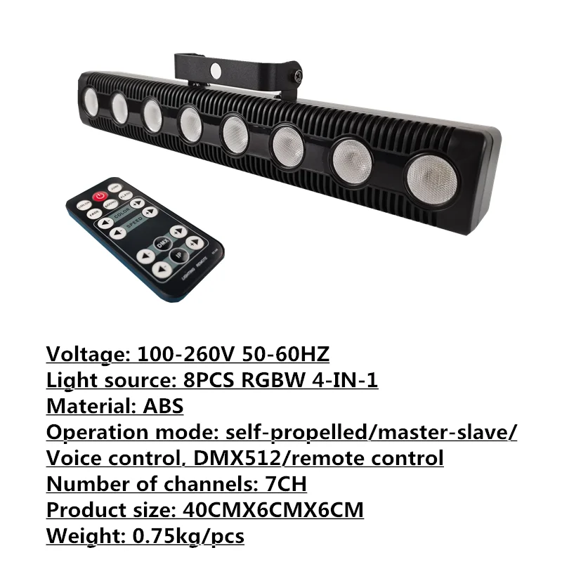 몰드 원격 LED 파 라이트, 디스코 라이트, RGBW 파, dmx512, LED 워시 라이트, 무대 DJ 장비, 8X12W, 신제품