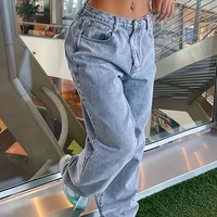 Jeans For Woman Y2k Clothes High Waist Loose Fit Plus Size Stretch Denim Casual Vintage Washed New Trendy Fashion Casual - Image 6