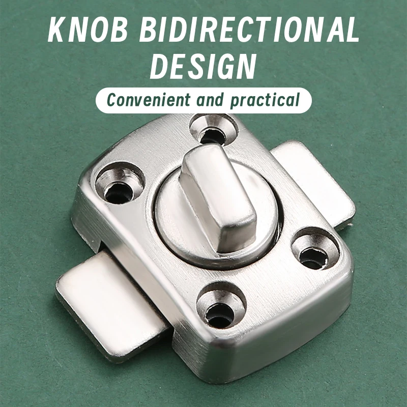Home Security Latch Rotate Bolt Latch Gate Latches Door Slide Lock Twist Rotating Barrel Lock door latch Bathroom Toilet Door
