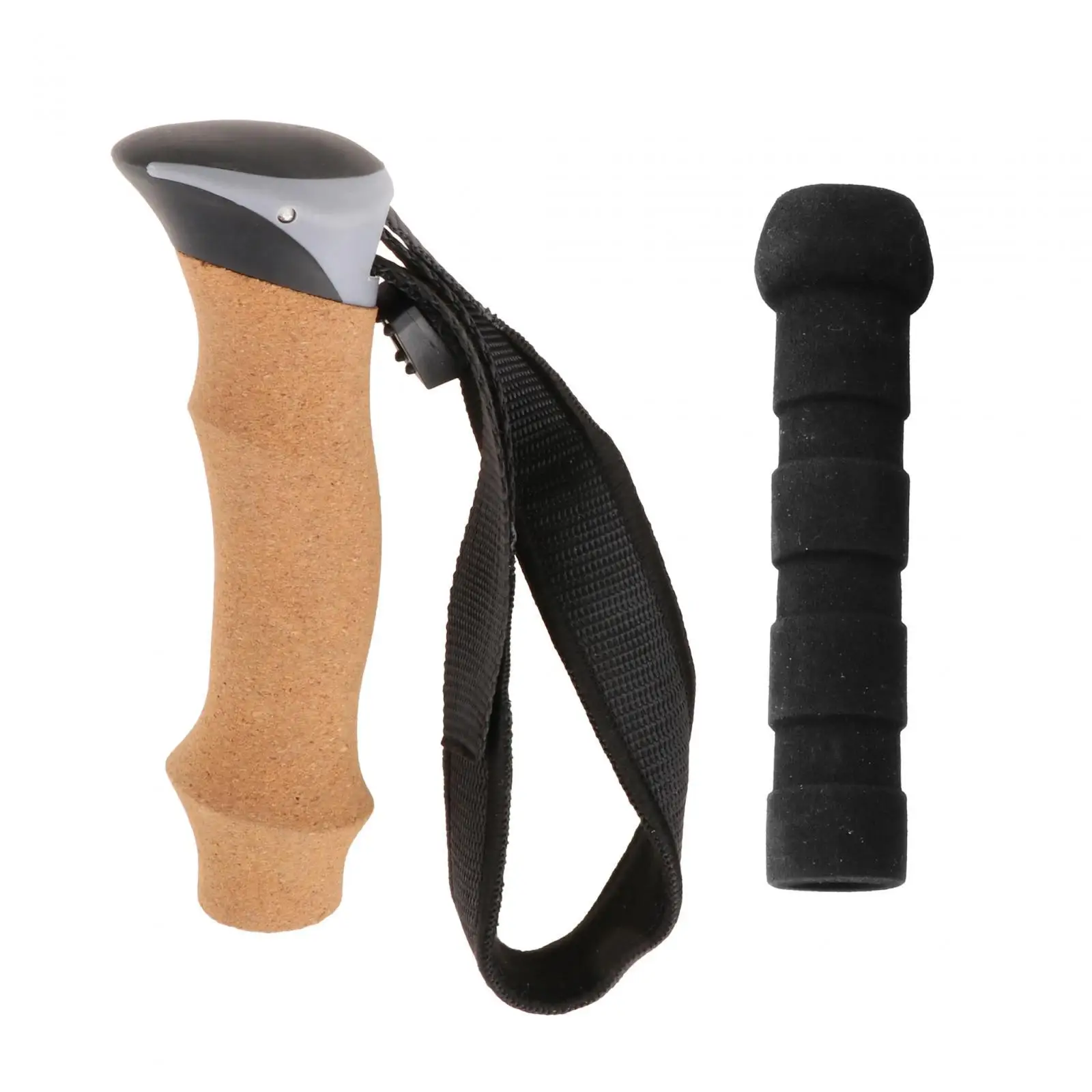 Trekking Pole Handle with Hand Strap Portable Anti Slip Attachment Converter Walking Stick Handle for Travel Outdoor Camping