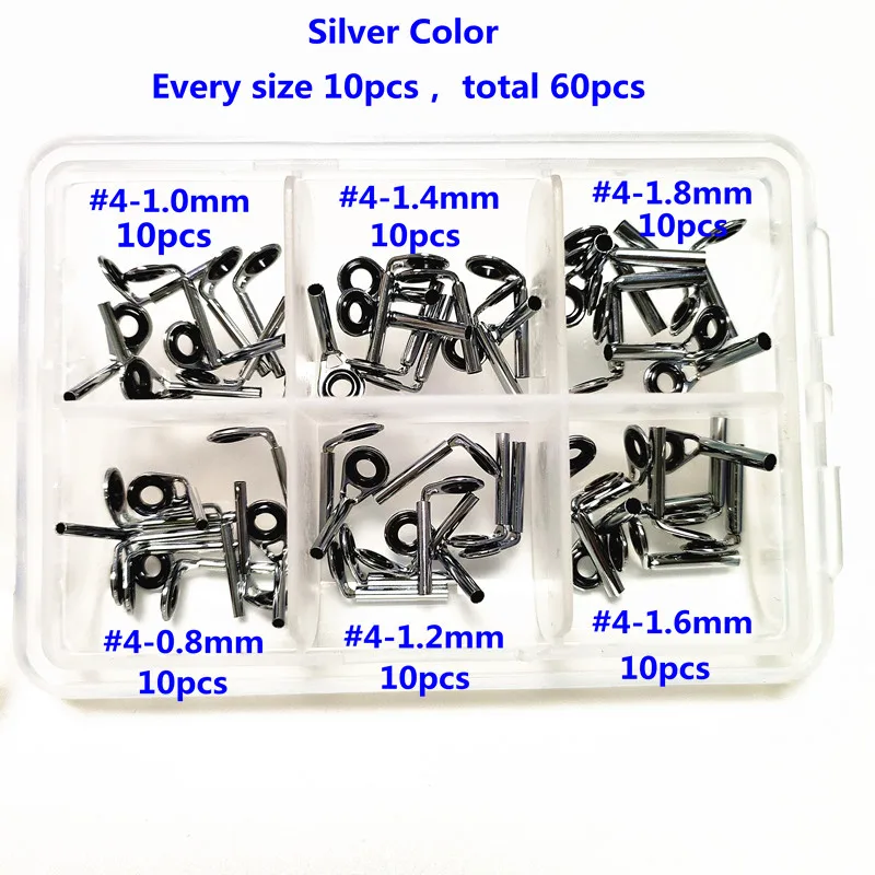 Fishing Rod Guides 60Pcs MKT Super Small Center Ring Tip Top for Super Sensitive Fine Rod Fishing Repair Guide 1 BOX