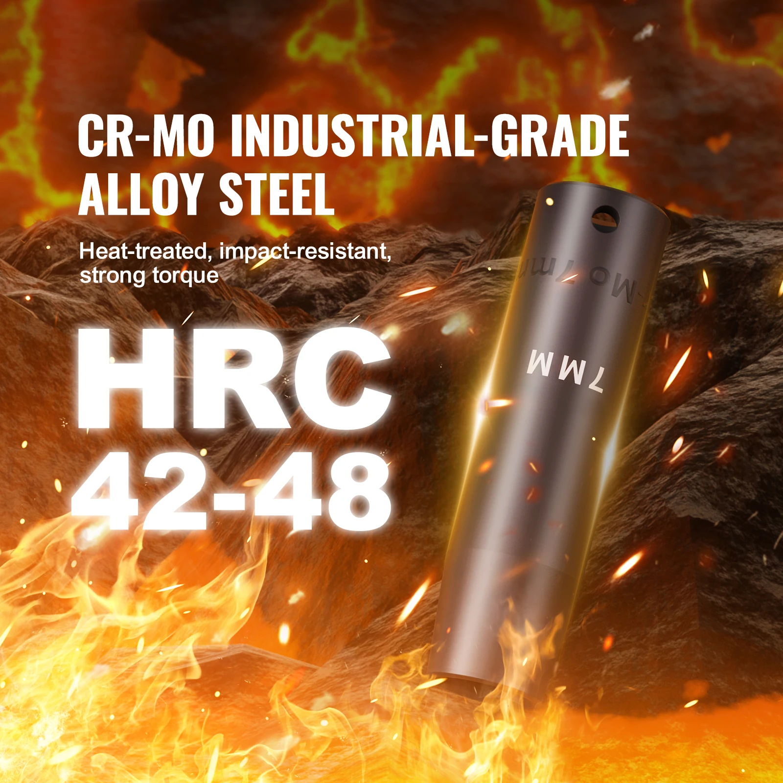 Metric Deep Socket Set Cr Mo Alloy Steel for Auto Repair