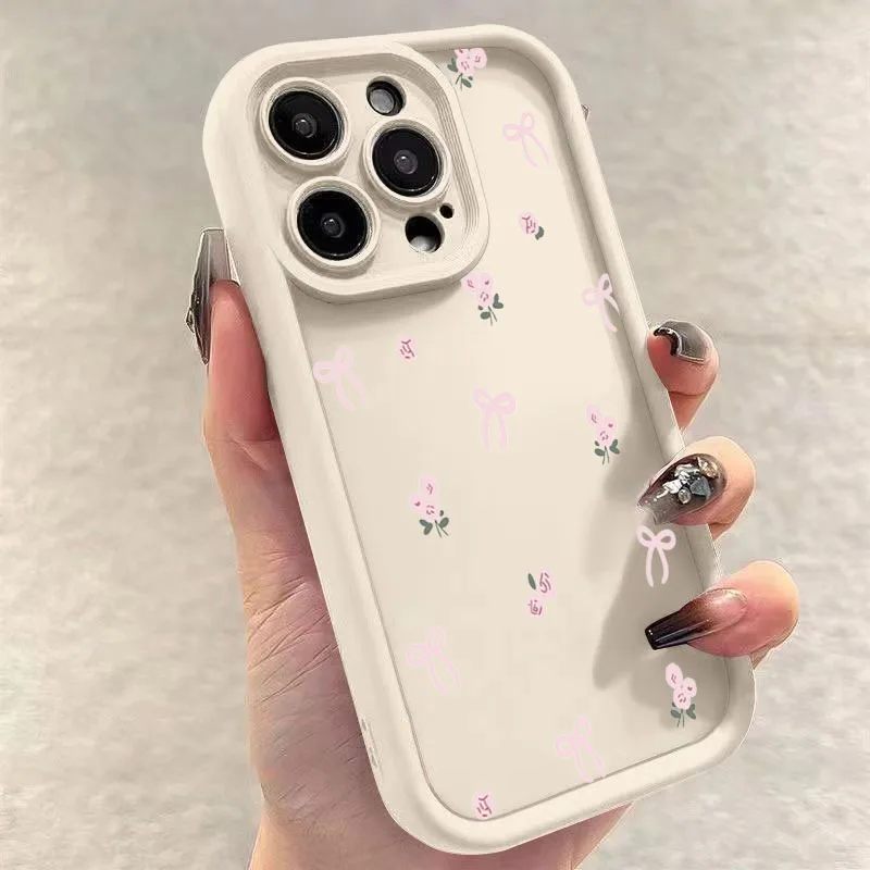 Bowknot Flower Silicone Soft Phone Case Cover