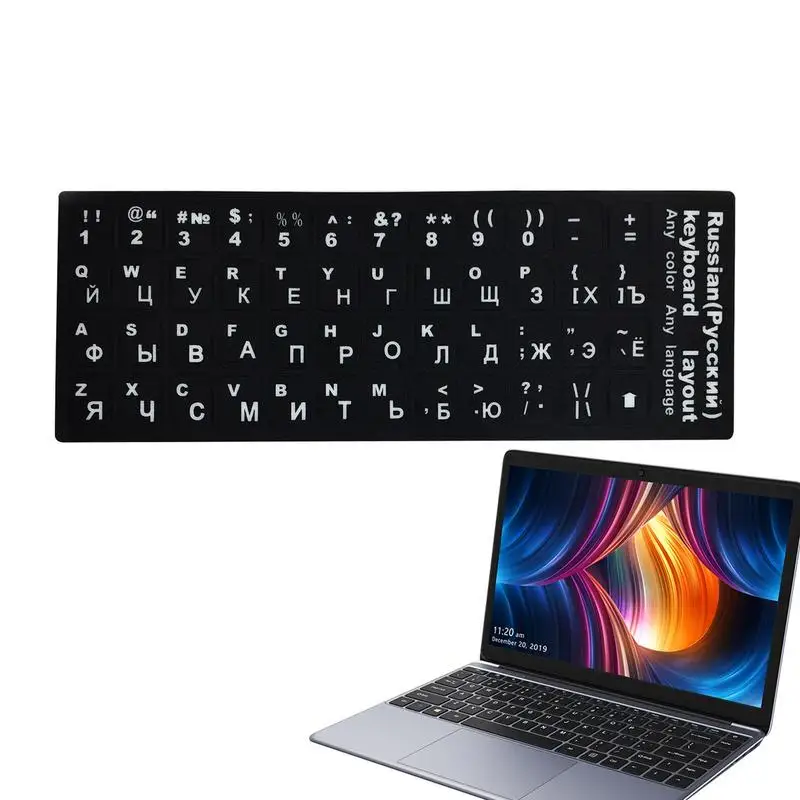 Multilingual Keyboard Stickers for PC Laptop