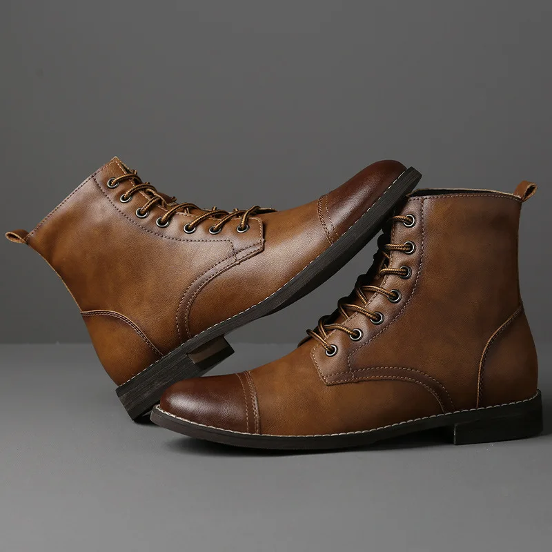 Waterproof Leather Boots Brand Leather Waterproof Ankle Boots Brand